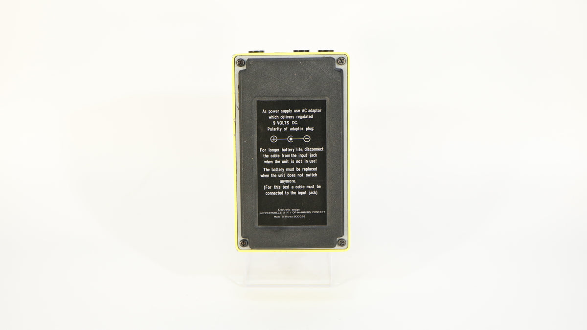 Distorsion Nobels DT-1 (jaune, fabriquée en Corée)