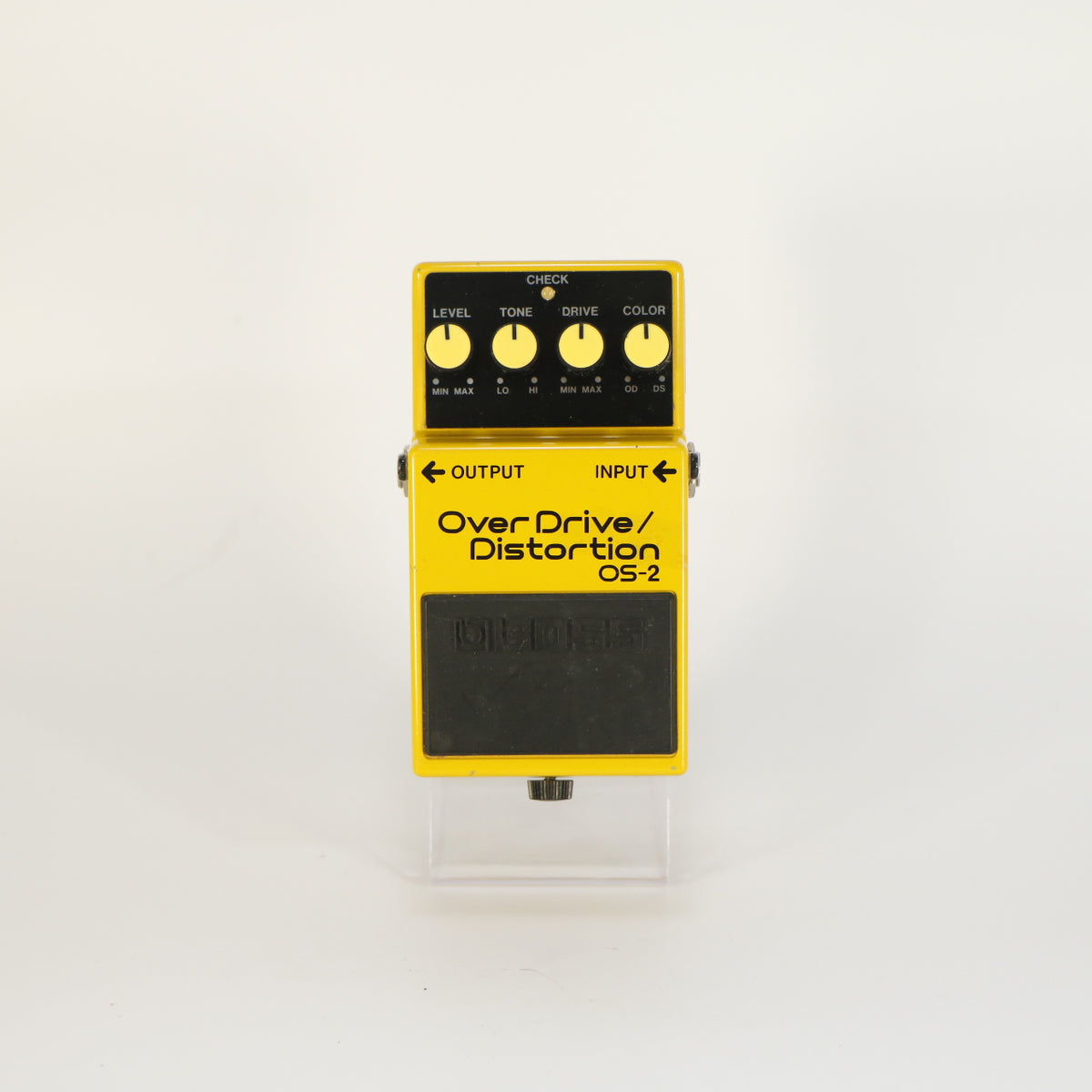 Boss OS-2 Overdrive Distortion (modifié, qualité studio, n° de série KJ83613, étiquette argentée, fabriqué à Taïwan)