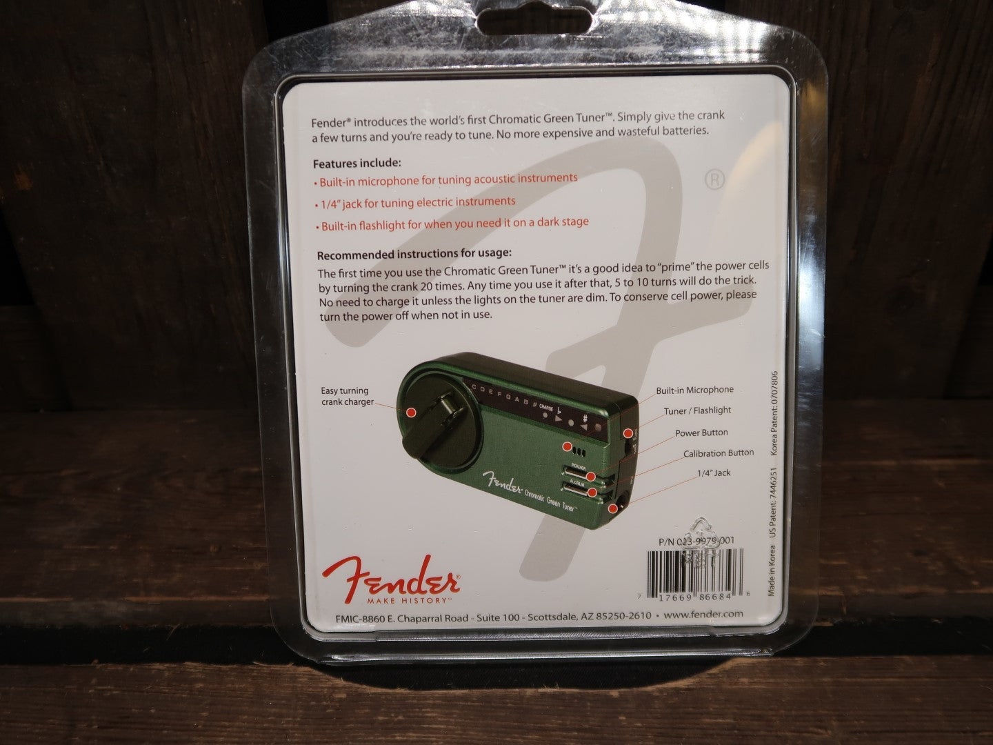 Fender GT-1000 Chromatic Green Tuner