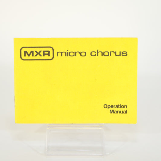 MXR Micro Chorus Manual (Vintage, Manual Only, for Collectors)