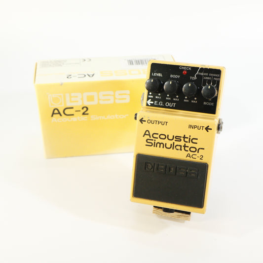 Boss AC-2 Acoustic Simulator (s/n DO25127, Silver Label, Made in Taiwan)