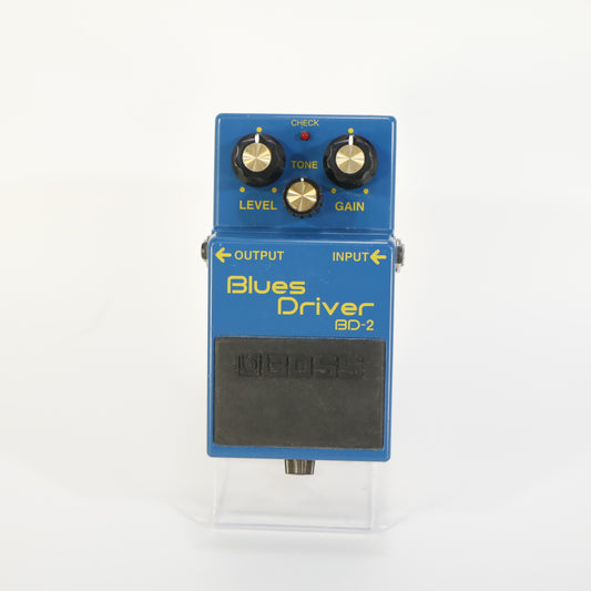 Boss BD-2 Blues Driver Overdrive (s/n E6A9334, Silver Label, Made in Taiwan)