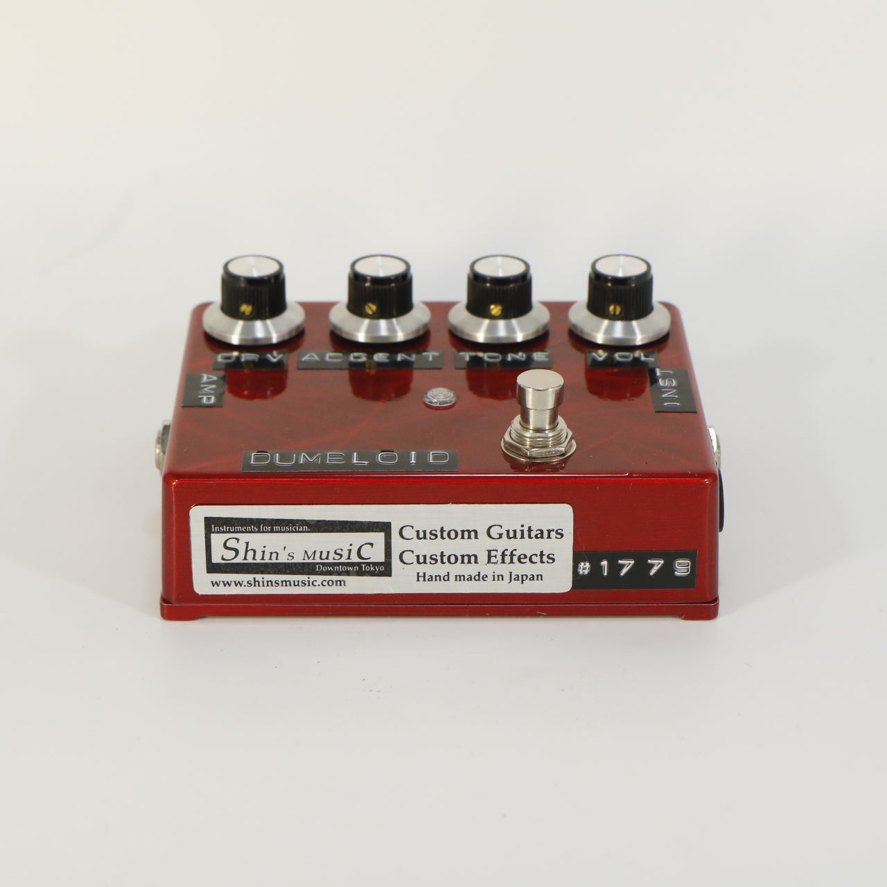 Shin's Music Dumbloid Red Scratch Custom Preamp Drive Pedal (s/n 1779, In Box, Handmade in Japan)