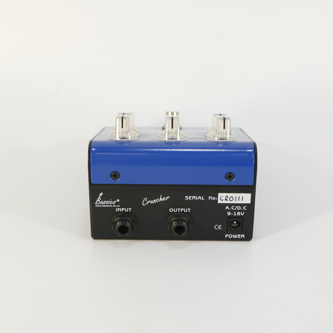 Bassics Cruncher Overdrive / Distortion (s/n CR0111, in Box, Made in England)