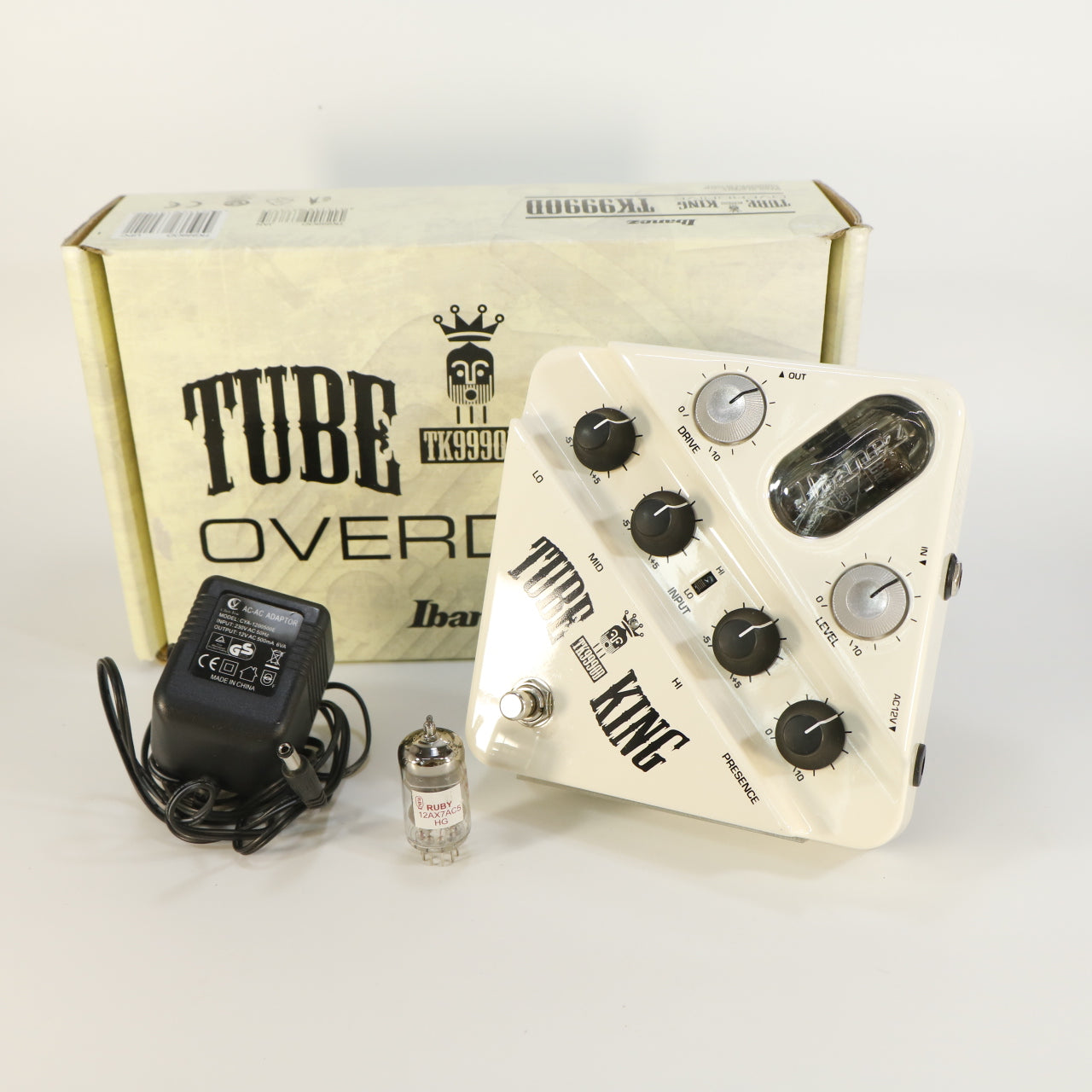 Ibanez TK999OD Tube King Overdrive (incl. Box, Adapter and Ruby 12AX7AC5 Tube, ECC82 Currently Installed)