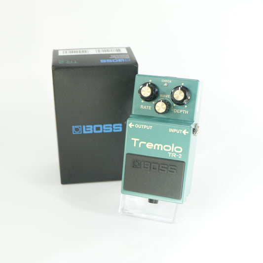 Boss TR-2 Tremolo (Modded Studio Quality, s/n P4E6399, Silver Label, Made in Taiwan)