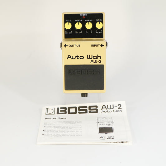 Boss AW-2 Auto Wah (incl manual, s/n ZE09066, Silver Label, Made In Taiwan)