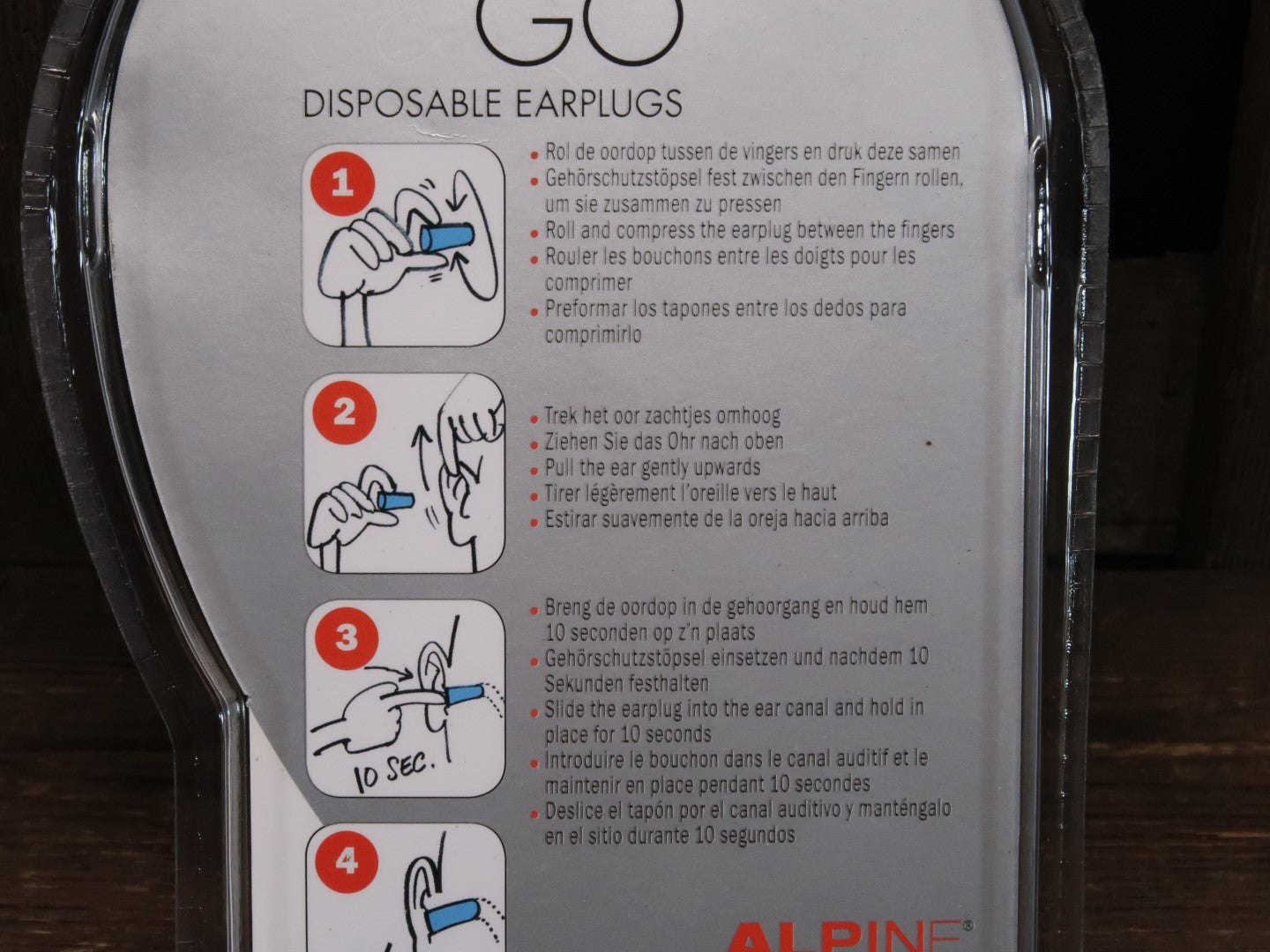 Alpine Plug & Go disposable earplugs (10x) with travelbox