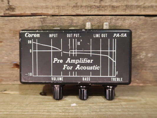 Coron PA-5A Pre Amplifier voor akoestische gitaren (vintage en zeldzaam)